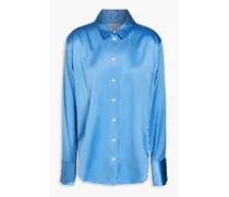Stretch-silk shirt - Blue