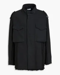 John Elliott + Co Canvas-paneled cotton-twill jacket - Black Black