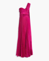 Zuhair Murad One-shoulder plissé chiffon gown - Purple Purple