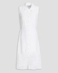 120% Lino Lace-paneled linen shirt dress - White White