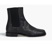Crinkled faux leather Chelsea boots - Black