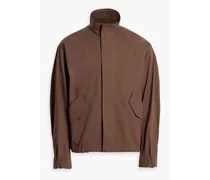 Cotton-blend ripstop jacket - Brown