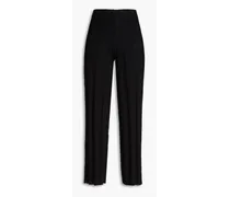Haris cotton-blend straight-leg pants - Black