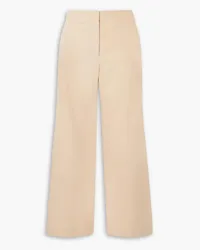 Jil Sander Cropped cotton-gabardine wide-leg pants - Neutral Neutral