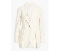 Silk-crepe blazer - White