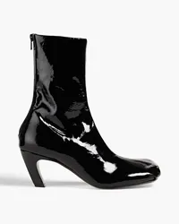 KHAITE Normandy patent-leather ankle boots - Black Black