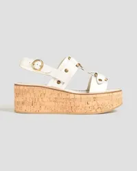 TOD'S Leather platform sandals - White White