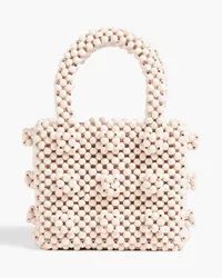 Shrimps Mini Antonia beaded tote - Pink Pink