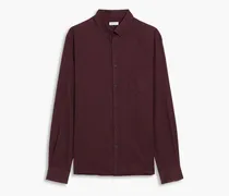 Cotton-twill shirt - Burgundy