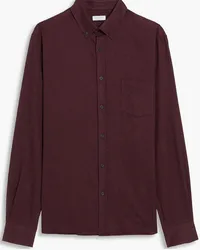 Sunspel Cotton-twill shirt - Burgundy Burgundy