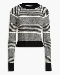 LVIR Ribbed striped cotton sweater - Black Black