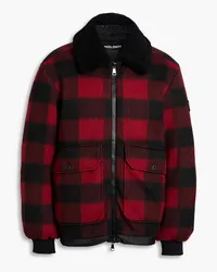 Holden Checked brushed-felt down jacket - Red Red