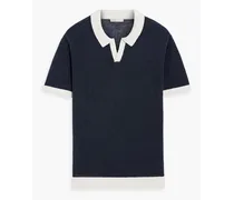 Johnny linen polo sweater - Blue