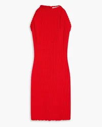 Giuliva Heritage Collection Lola pointelle-knit cotton mini dress - Red Red