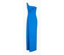 Pleated crepe gown - Blue