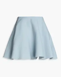 Valentino Garavani Flared wool and silk-blend crepe mini skirt - Blue Blue