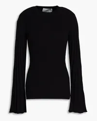 3.1 phillip lim Ribbed wool and cotton-blend sweater - Black Black