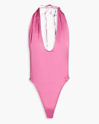 Jacquemus Mentalo stretch-satin halterneck bodysuit - Pink Pink