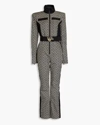 Balmain Belted printed ski suit - Black Black