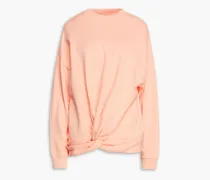 Twisted French cotton-terry sweatshirt - Orange