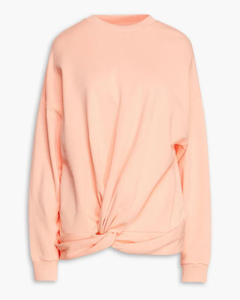 7 for all mankind Twisted French cotton-terry sweatshirt - Orange Orange