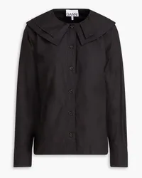 Ganni Cotton-poplin shirt - Black Black