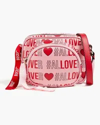 RED Valentino Printed leather shoulder bag - Pink Pink