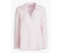 Swiss-dot linen shirt - Pink