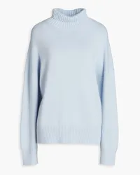 Maje Embroidered cashmere-blend sweater - Blue Blue