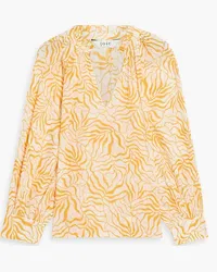 Joie Stow printed cotton-voile blouse - Yellow Yellow