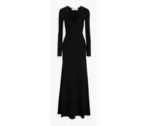 Stretch-knit gown - Black