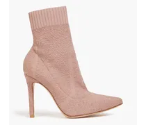 Bouclé sock boots - Pink
