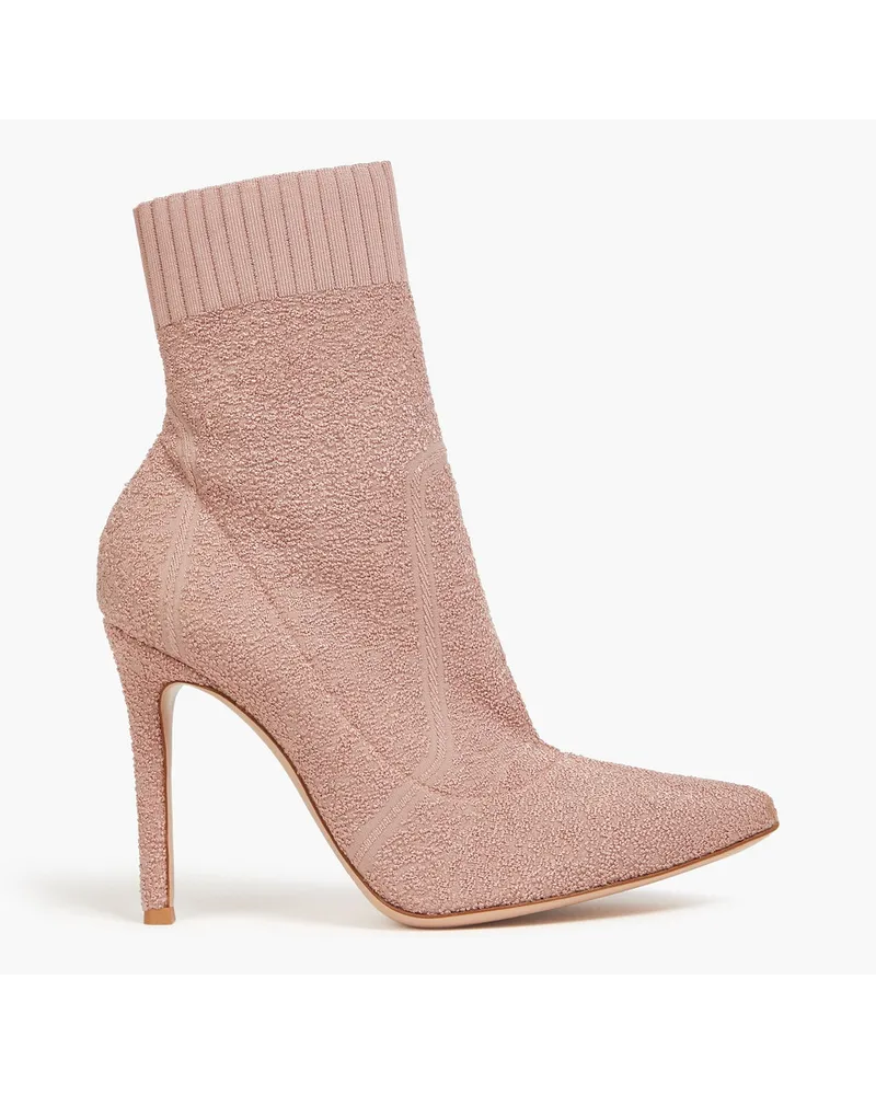 Gianvito Rossi Bouclé sock boots - Pink Pink