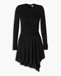 Alexandre Vauthier Asymmetric ruched crepe mini dress - Black Black