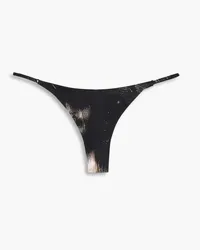 Louisa Ballou Printed bikini briefs - Black Black