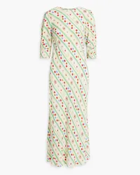 RIXO Jess printed crepe midi dress - Neutral Neutral