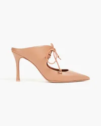 Malone Souliers Marcia lace-up leather mules - Neutral Neutral