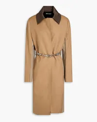 Peter Do Chain-embellished cotton-twill coat - Brown Brown