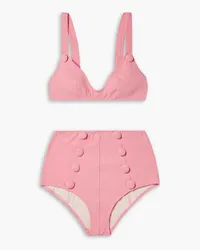 Lisa Marie Fernandez Magdalena stretch-crepe bikini - Pink Pink