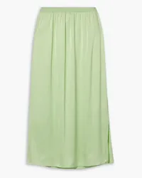 LoveShackFancy Aimee satin midi skirt - Green Green