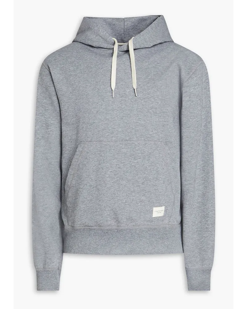 Rag & Bone Damon French cotton-terry hoodie - Gray Gray