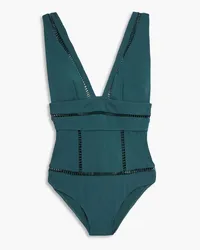 Zimmermann Lattice-trimmed swimsuit - Blue Blue