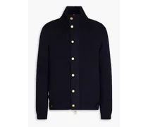 Ribbed wool-blend jacket - Blue