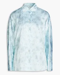 Vince Floral-print silk shirt - Green Green