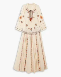 Fortela Arsia embellished embroidered cotton-voile maxi dress - White White