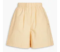 Megan cotton-poplin shorts - Orange