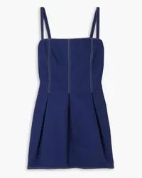 EMILIA WICKSTEAD Eris pleated denim mini dress - Blue Blue