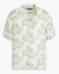 Frescobol Carioca Roberto Petala floral-print linen shirt - Green Green