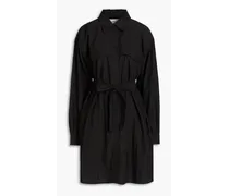 Pearl Lyocell-blend shell shirt dress - Black
