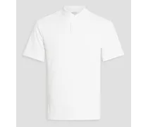 Cotton-terry polo shirt - White